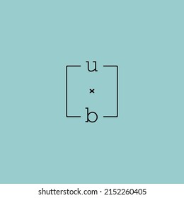 carta creativa concepto de diseño de logotipo UB para venta en diseño profesional de alta calidad.