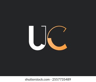 creative letter UC logo design template