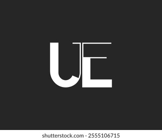 creative letter UE logo design template