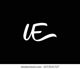 creative letter UE logo design template