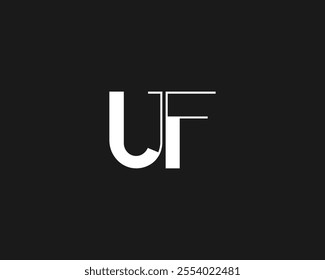 creative letter UF logo design template