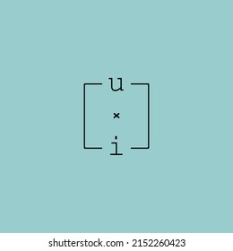 creative letter UI logo design concept for sale in high quality professional design.