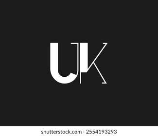 creative letter UK logo design template
