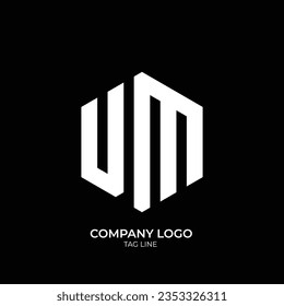 Logo-Design, Symbol, Vorlage, Symbol für Creative Letter UM