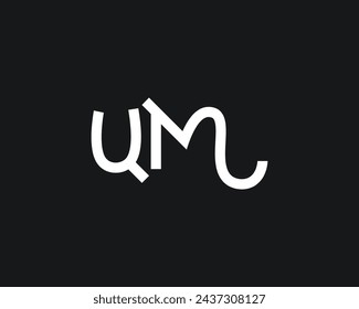 creative letter UM logo design vector