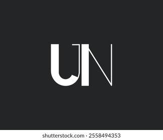 creative letter UN logo design template