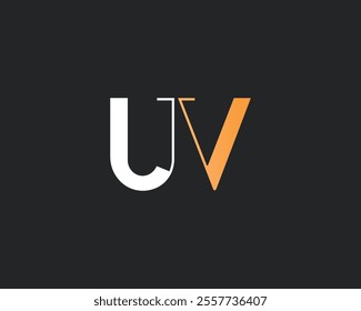creative letter UV logo design template
