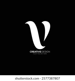 Creative letter V elegant monogram logo