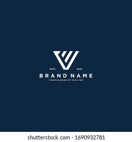 Creative Letter V Financial Chart Logo Design Vector Template