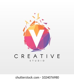 Creative Letter V Logo Design.