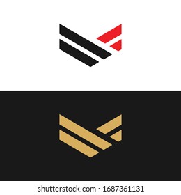 Creative letter V logo design vector