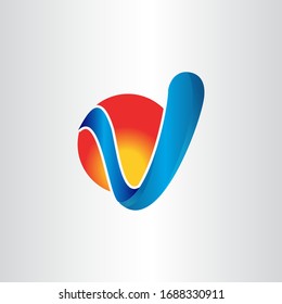 Creative letter V modern alphabet symbol vector. Technology design letter V for element design. Vector illustration EPS.8 EPS.10