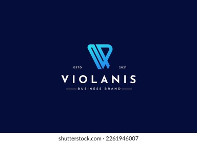 Creative Letter V monogram elegantes Logo Design Konzept. Ursprüngliches Symbol für die Unternehmensidentität. Alphabet-Vektorelement