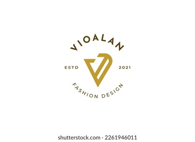 Creative letter V monogram elegant logo design concept. Initial symbol for corporate business identity. Alphabet vector element