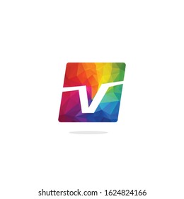 Creative letter V vector logo design.	
