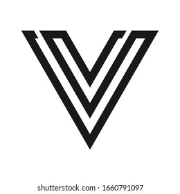 Creative letter v or vv logo