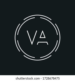 Creative Letter VA Logo Creative Typografy Vector Vorlage. Digitales Abstraktes Letter VA Logo Design.