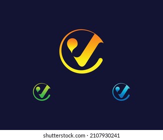 Creative Letter VC CV And V Logo Monogram Vector Design Concept Template.