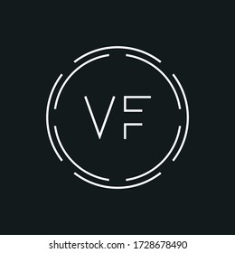 Creative Letter VF Logo Creative Typography Vector Template. Digital Abstract Letter VF Logo Design.
