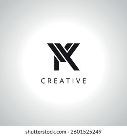 Creative Letter VK KV Monogram Logo Template With Vector Eps.