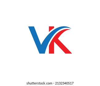 Creative Letter VK Logo Icon Design Concept Vector Template Elements.