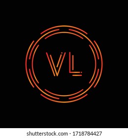 Creative Letter VL Logo Creative Typography Vector Template. Digital Abstract Letter VL Logo Design.