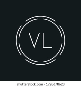 Creative Letter VL Logo Creative Typography Vector Template. Digital Abstract Letter VL Logo Design.