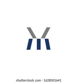Creative letter VM vector logo design.

