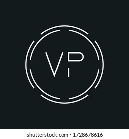 Creative Letter VP Logo Creative Typography Vector Template. Digital Abstract Letter VP Logo Design.