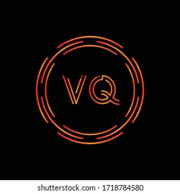 Creative Letter VQ Logo Creative Typography Vector Template. Digital Abstract Letter VQ Logo Design.