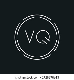 Creative Letter VQ Logo Creative Typography Vector Template. Digital Abstract Letter VQ Logo Design.