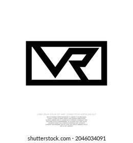 Creative letter VR logo design for your brand identity and illustration
