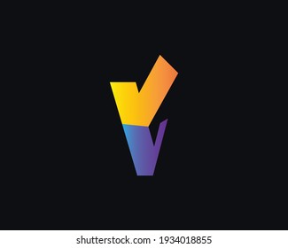 letra creativa Modelo vectorial de diseño de logotipo VV