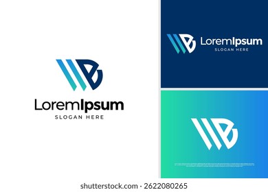 Creative letter W and B accounting logo design. Business logo design template
