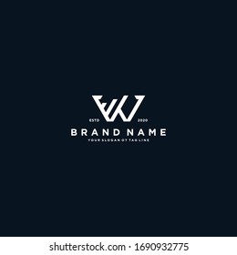 creative Letter W Financial Chart Logo Design vector template