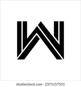 Creative letter W flat monogram elegant classy eye-catchy modern brand unique logo design