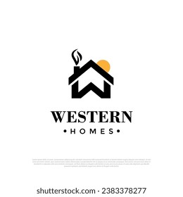 Creative letter W house logo vector design template