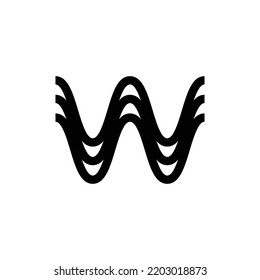 creative letter W vector logo design