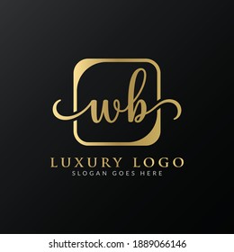 Creative letter WB Logo Design Vector Template