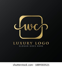 Creative letter WC Logo Design Vector Template. Initial Luxury Letter WC Logo Design