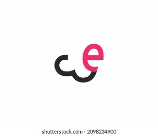 creative letter WE or EE logo design vector template
