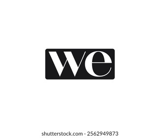 creative letter WE logo design template