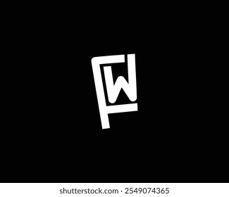 Plantilla de diseño de logotipo de carta creativa WF o FW