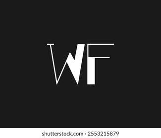 carta creativa WF diseño de logotipo para la empresa