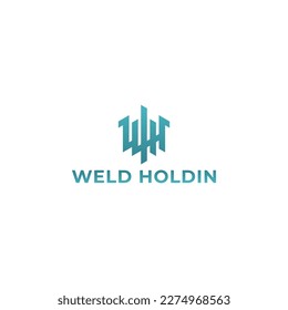 Creative Letter WH Monogram Logo Design Icon Template White Background
