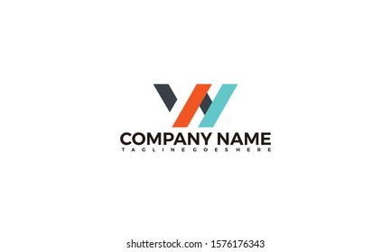 Creative letter WN logo vector illustration template, WN Logo icon.