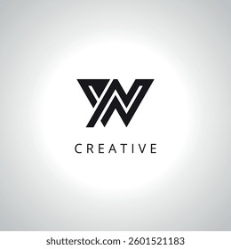 Creative Letter WN NW Monogram Logo Template With Vector Eps.