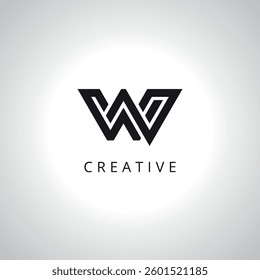 Creative Letter WN NW Monogram Logo Template With Vector Eps.