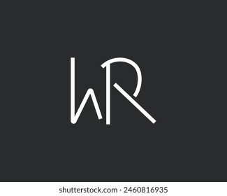 Creative Letter WR Logo Design template