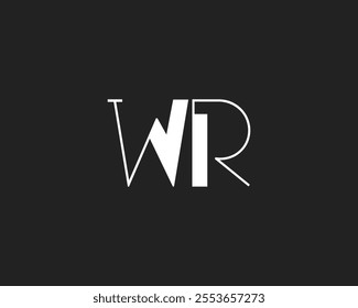 creative letter WR logo design template